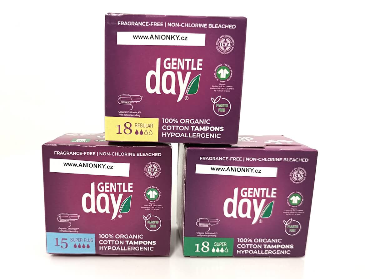 TAMPÓNY z BIO bavlny Gentle Day | REGULAR | SUPER | SUPER PLUS